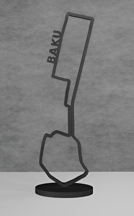 Baku City Circuit Layout 3D printing