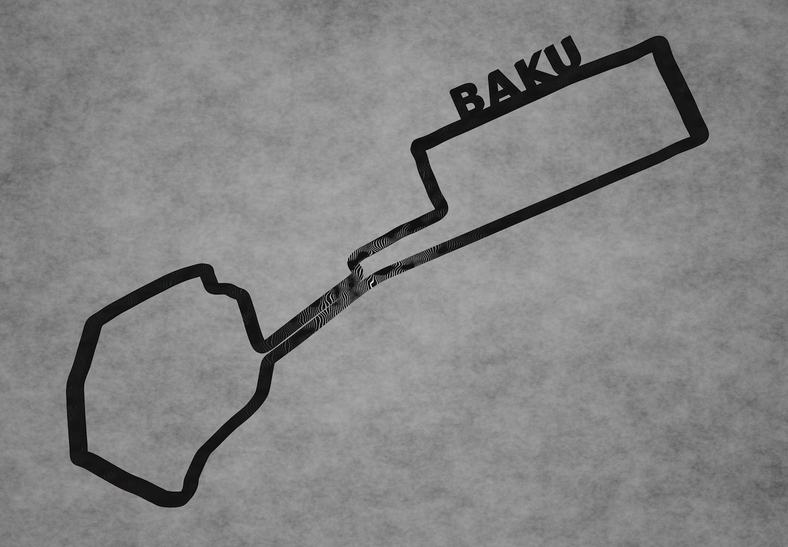 Baku City Circuit Layout 3D printing