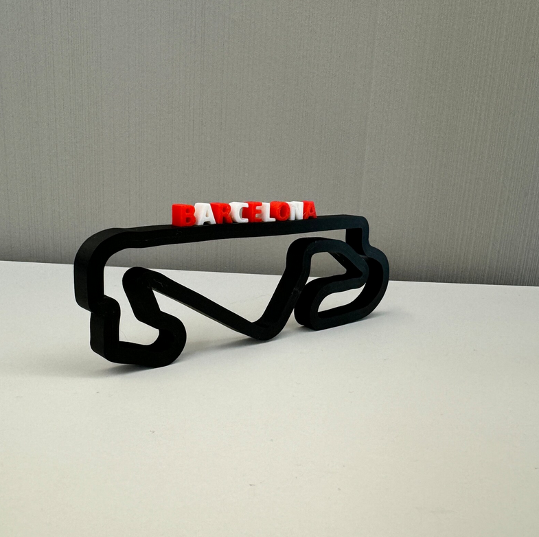 Circuit de Barcelona V2 layout 3D printing