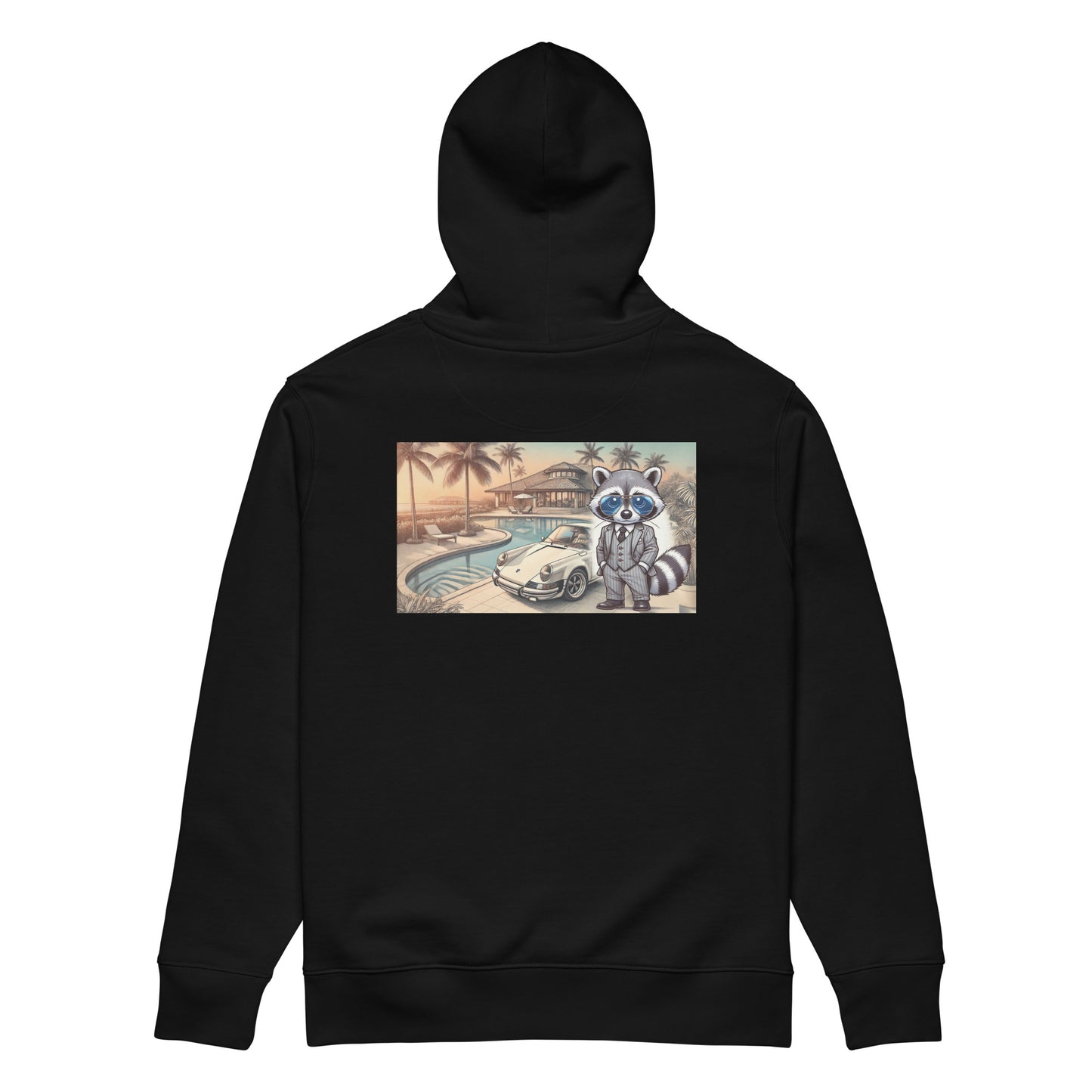 Organic Hoodie mit Backprint Carrera in Summer
