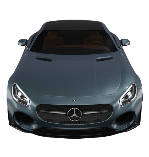 Mercedes-AMG GTS Epoxidharz Modell + Mercedes-Stern schwarz