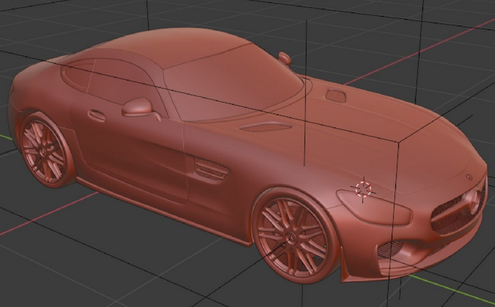 Mercedes AMG GTS betonmodel