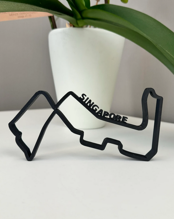 Street Circuit Singapore Layout 3D Printing