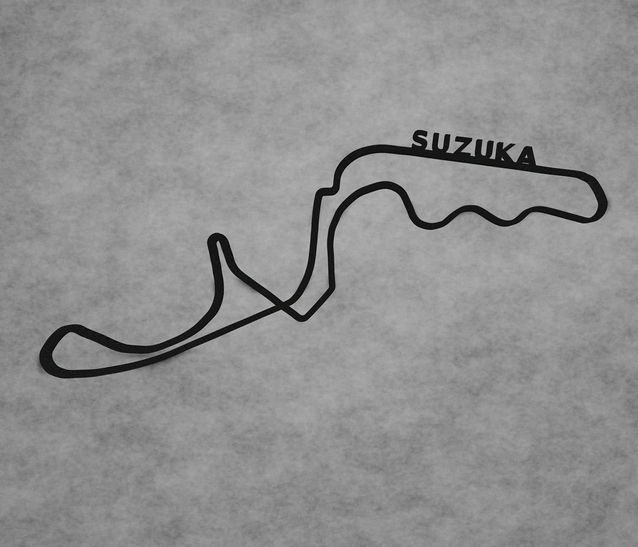 Suzuka Racing-baanindeling 3D-printen