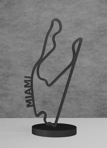 Miami International Autodrome Layout 3D-Druck