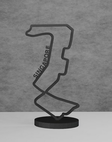 Street Circuit Singapore Layout 3D Printing