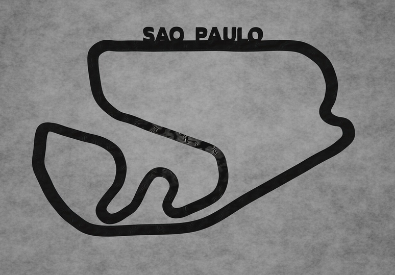 Interlagos São Paulo layout 3D printing