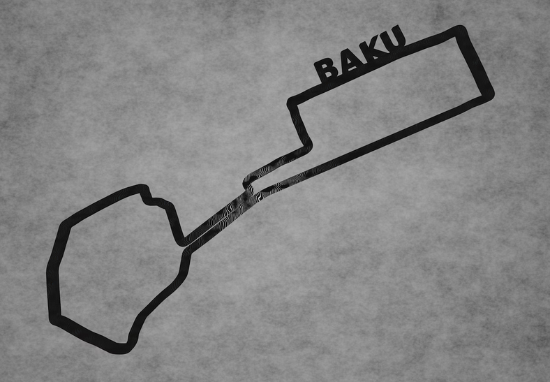 Baku City Circuit Layout 3D-Druck