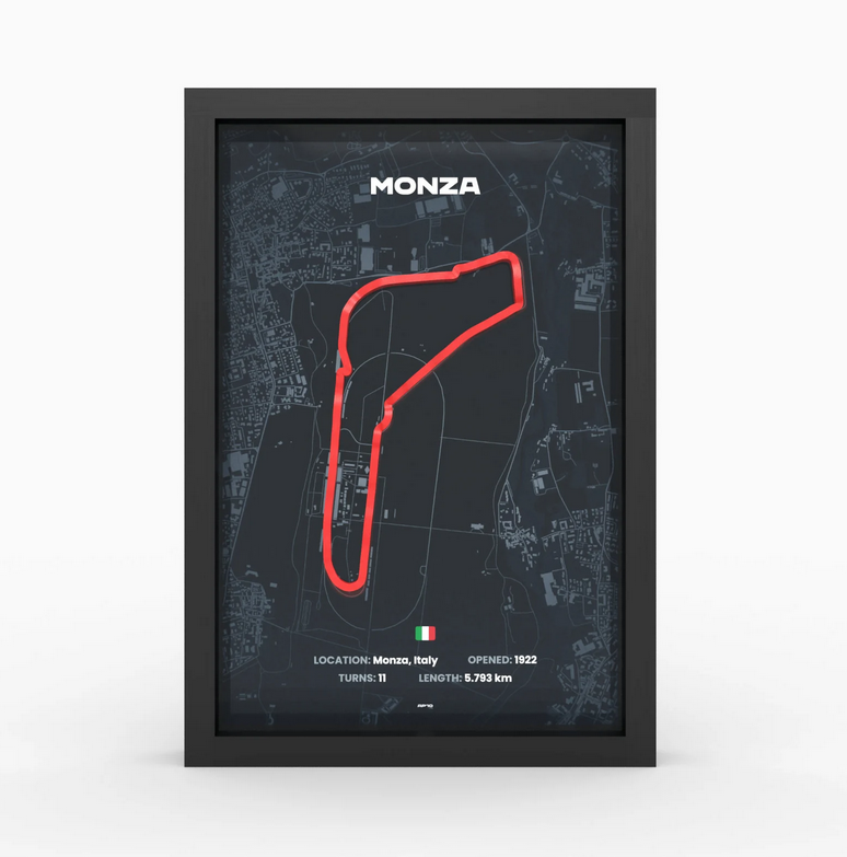 Monza Layout 3D printing in frames