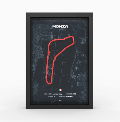 Monza Layout 3D printing in frames