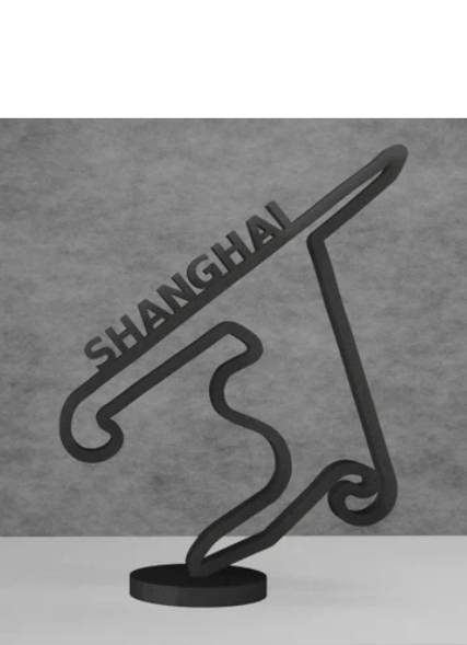 Shanghai F1 Circuit Layout 3D-Druck