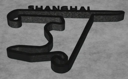 Shanghai F1 circuitindeling 3D-printen