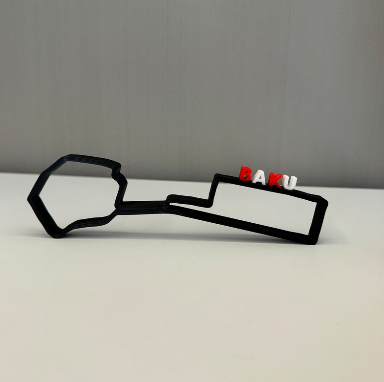 Baku City Circuit V2 Layout 3D Printing