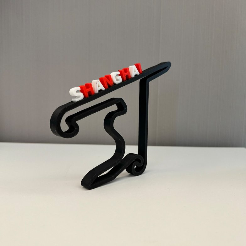 Shanghai F1 Circuit V2 Layout 3D Printing