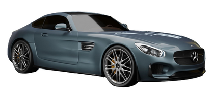 Mercedes-AMG GTS epoxy resin model + Mercedes star black