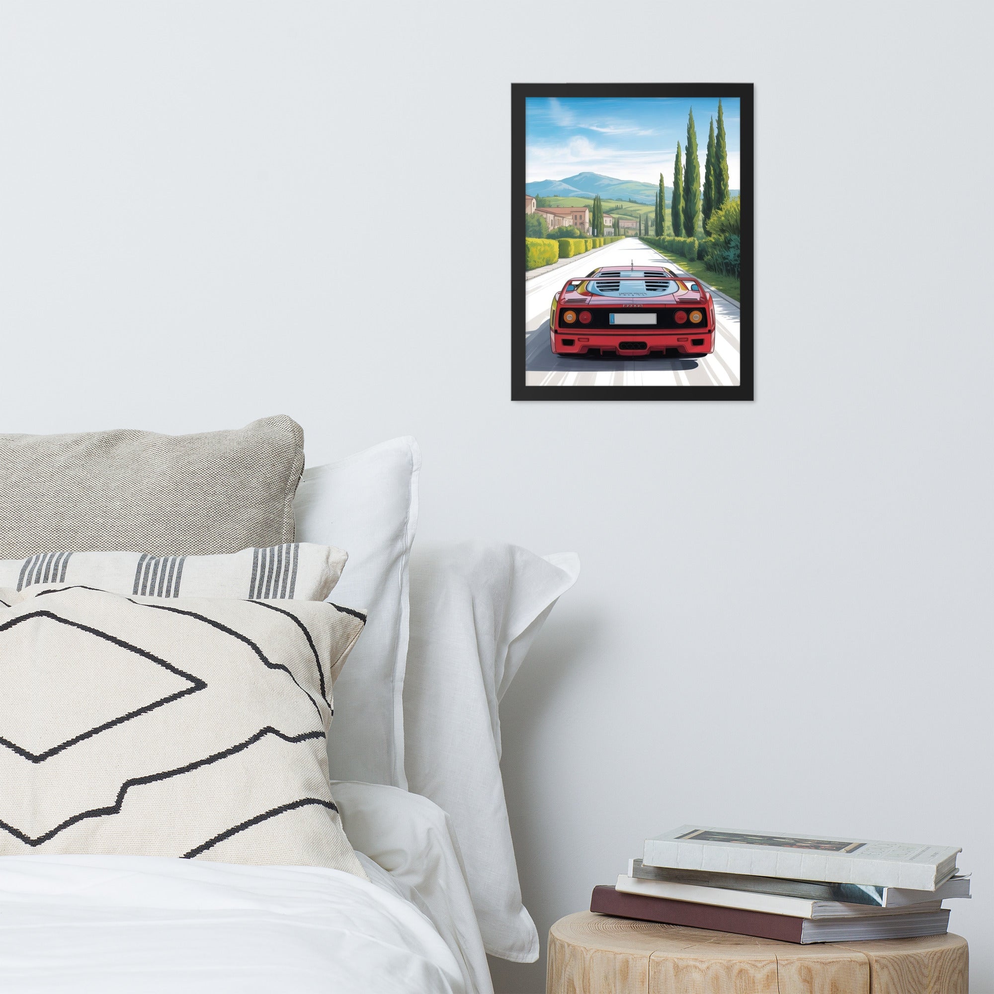 Gerahmtes Poster "F40 in Tuscany"