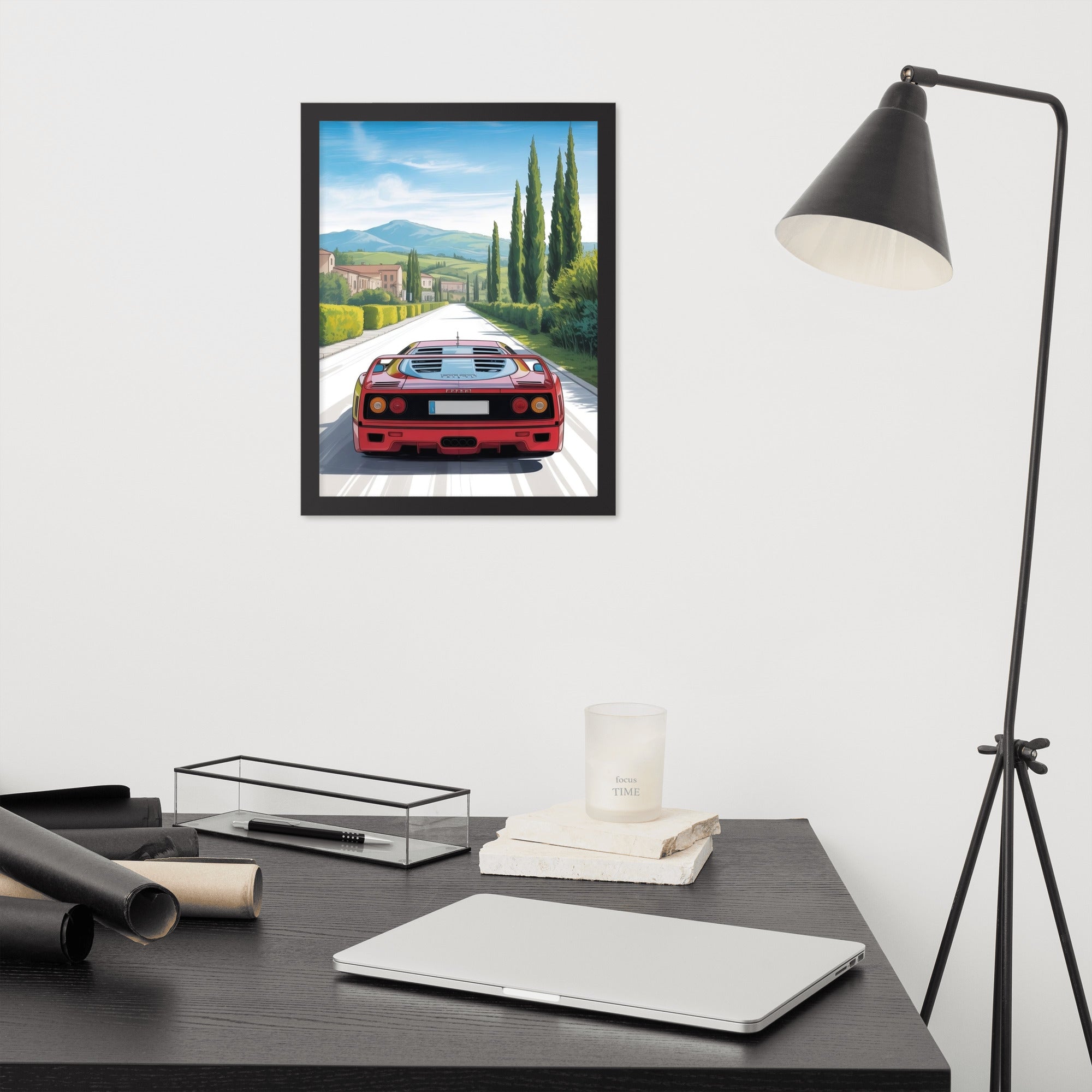 Gerahmtes Poster "F40 in Tuscany"