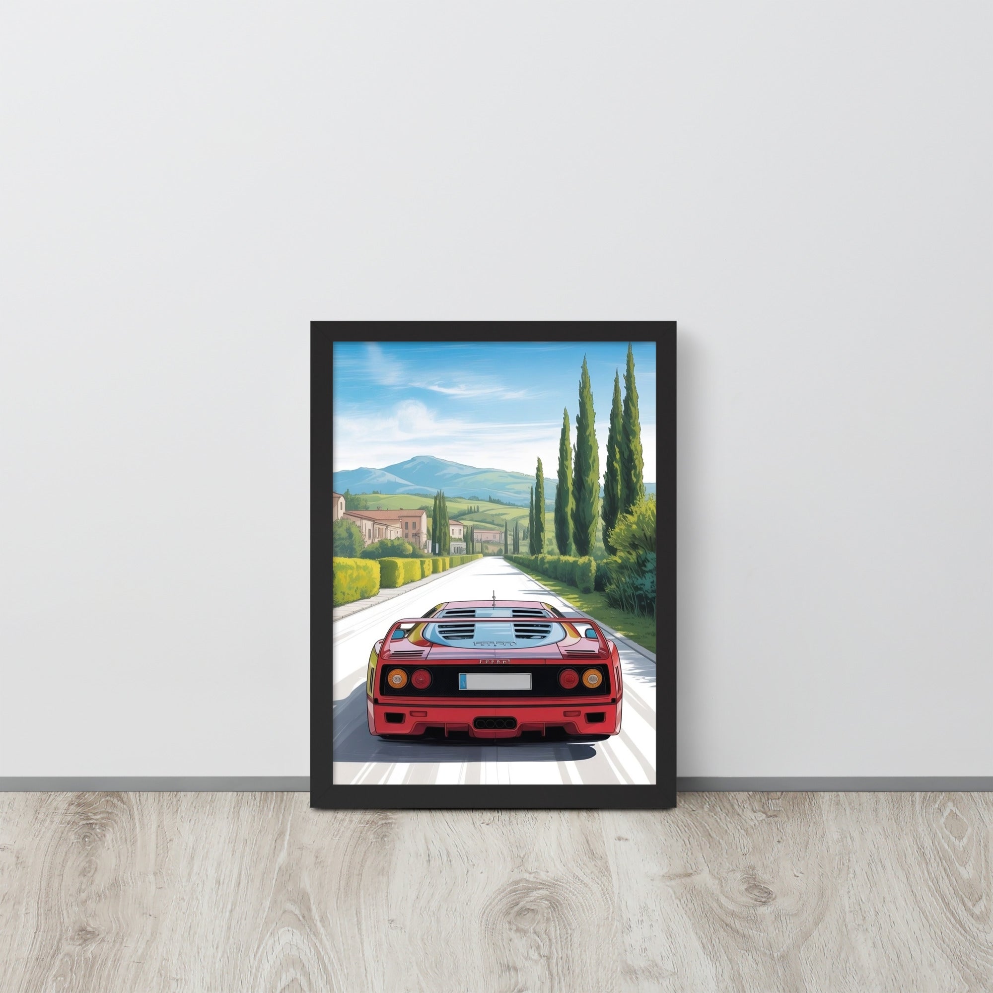 Gerahmtes Poster "F40 in Tuscany"