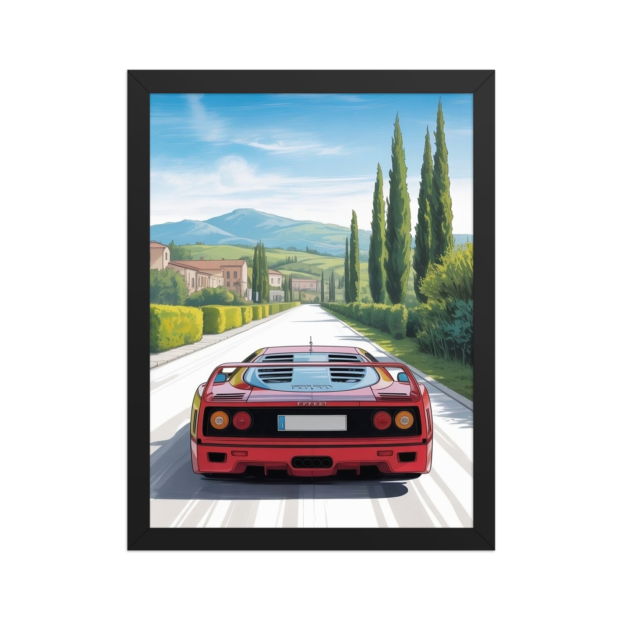 Gerahmtes Poster "F40 in Tuscany"