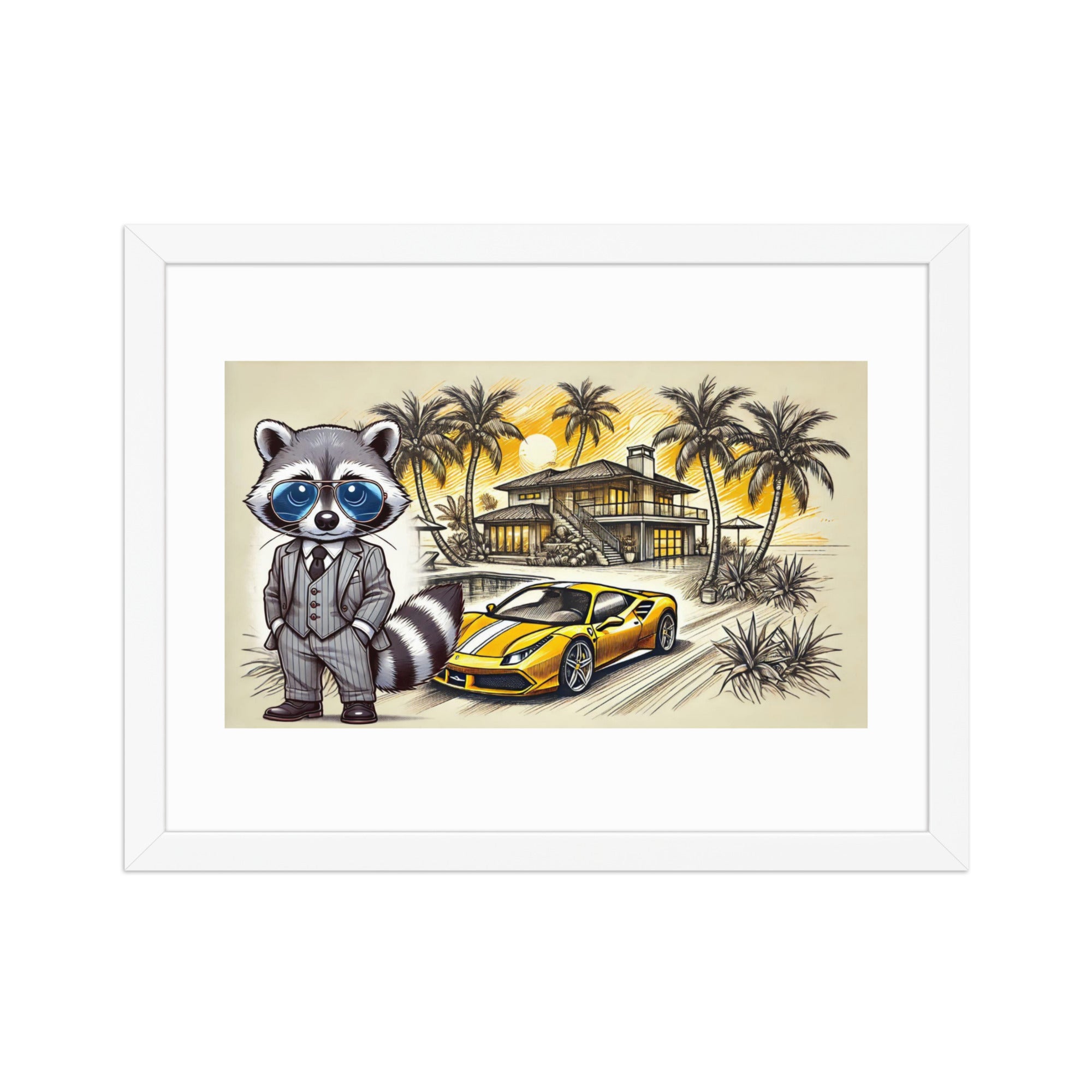 Framed poster "488 in summer"