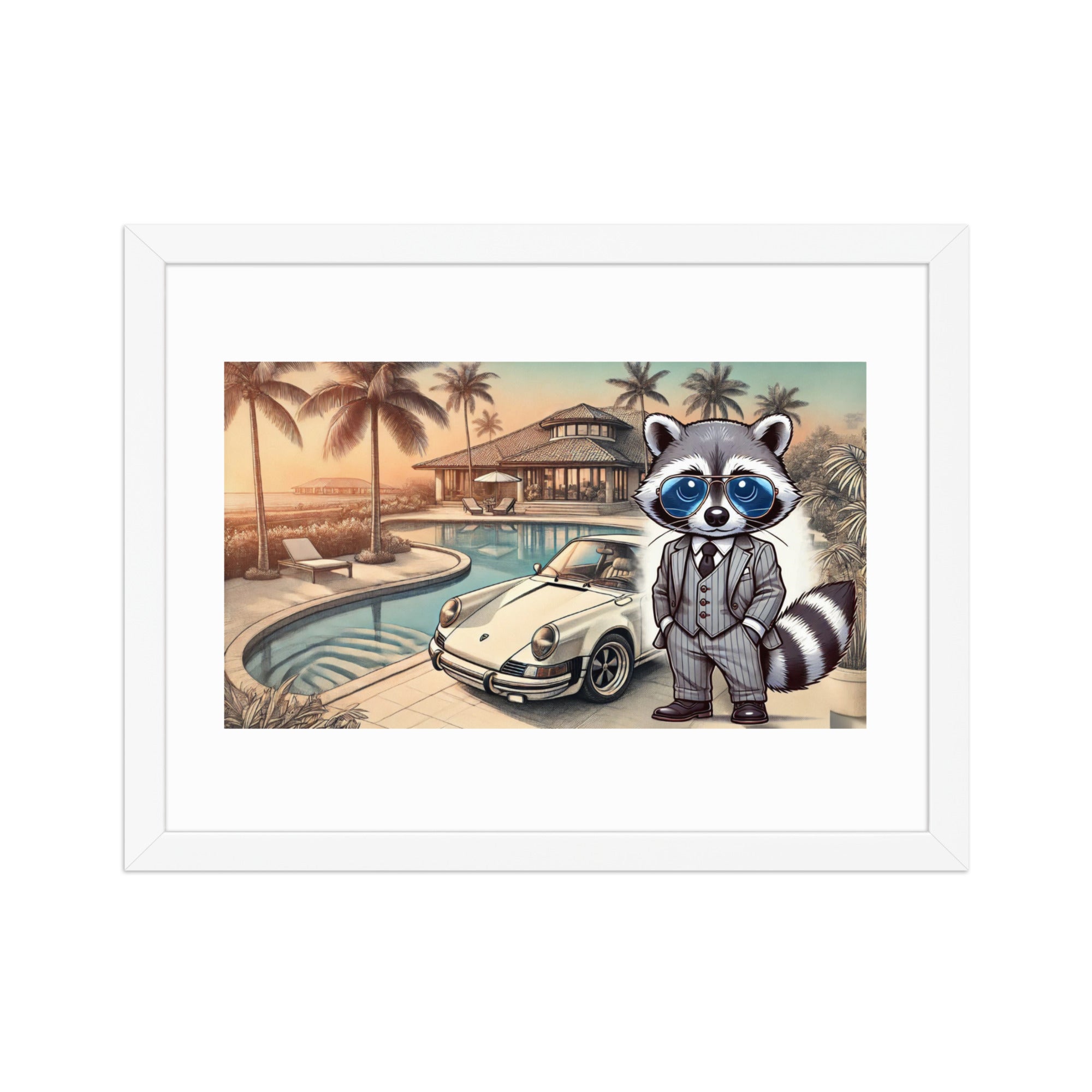 Framed poster "Carrera in summer"