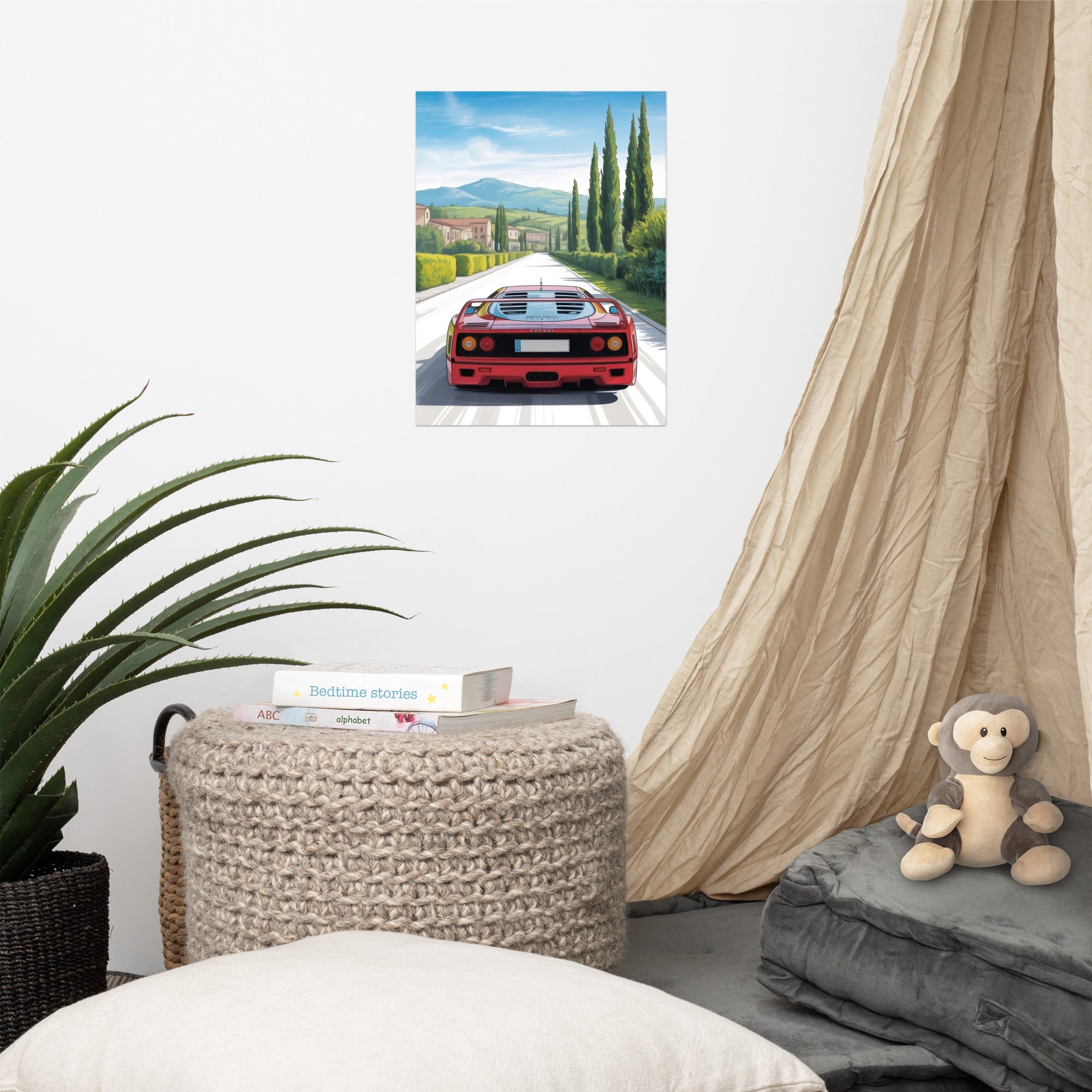 Poster "F40 in Tuscany"