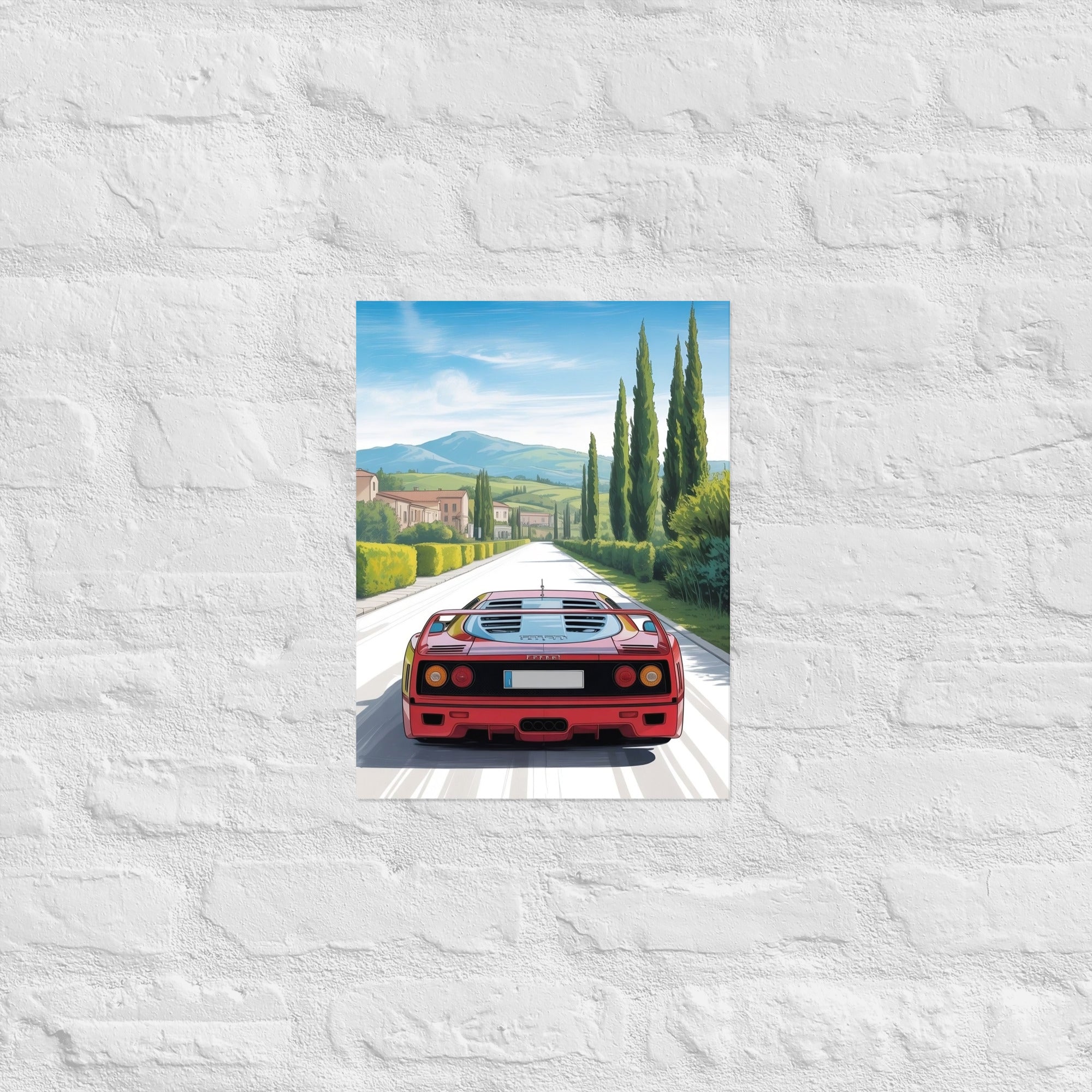 Poster "F40 in Tuscany"