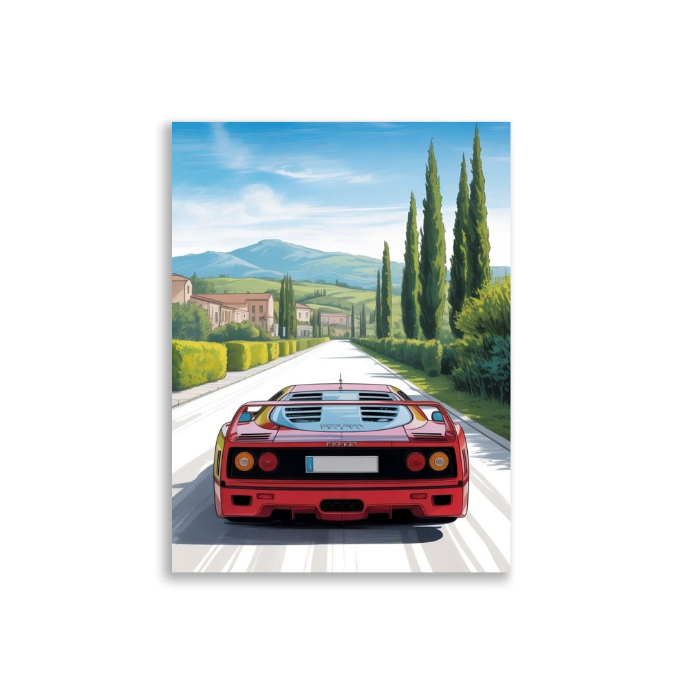 Poster "F40 in Tuscany"