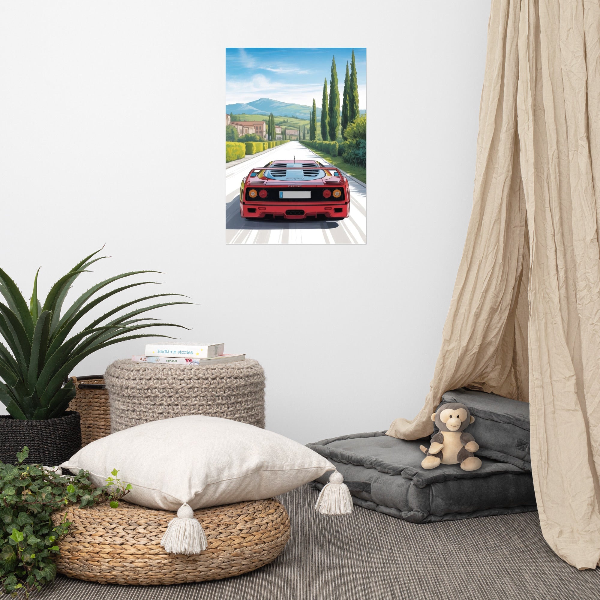Poster "F40 in Tuscany"
