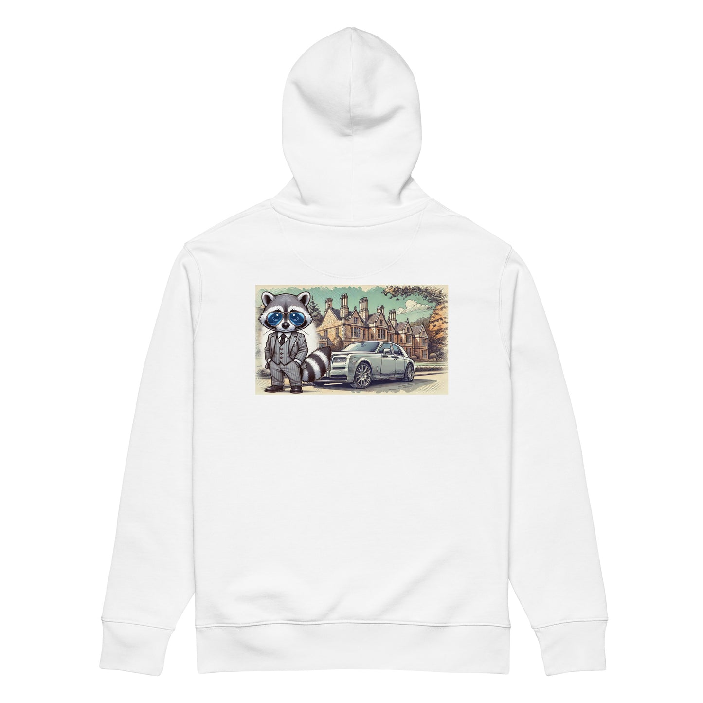 Organic Hoodie mit Backprint RR in Summer