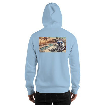 Kleur hoodie met print op de achterkant "Carrera in Summer"