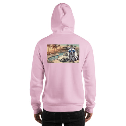 Kleur hoodie met print op de achterkant "Carrera in Summer"