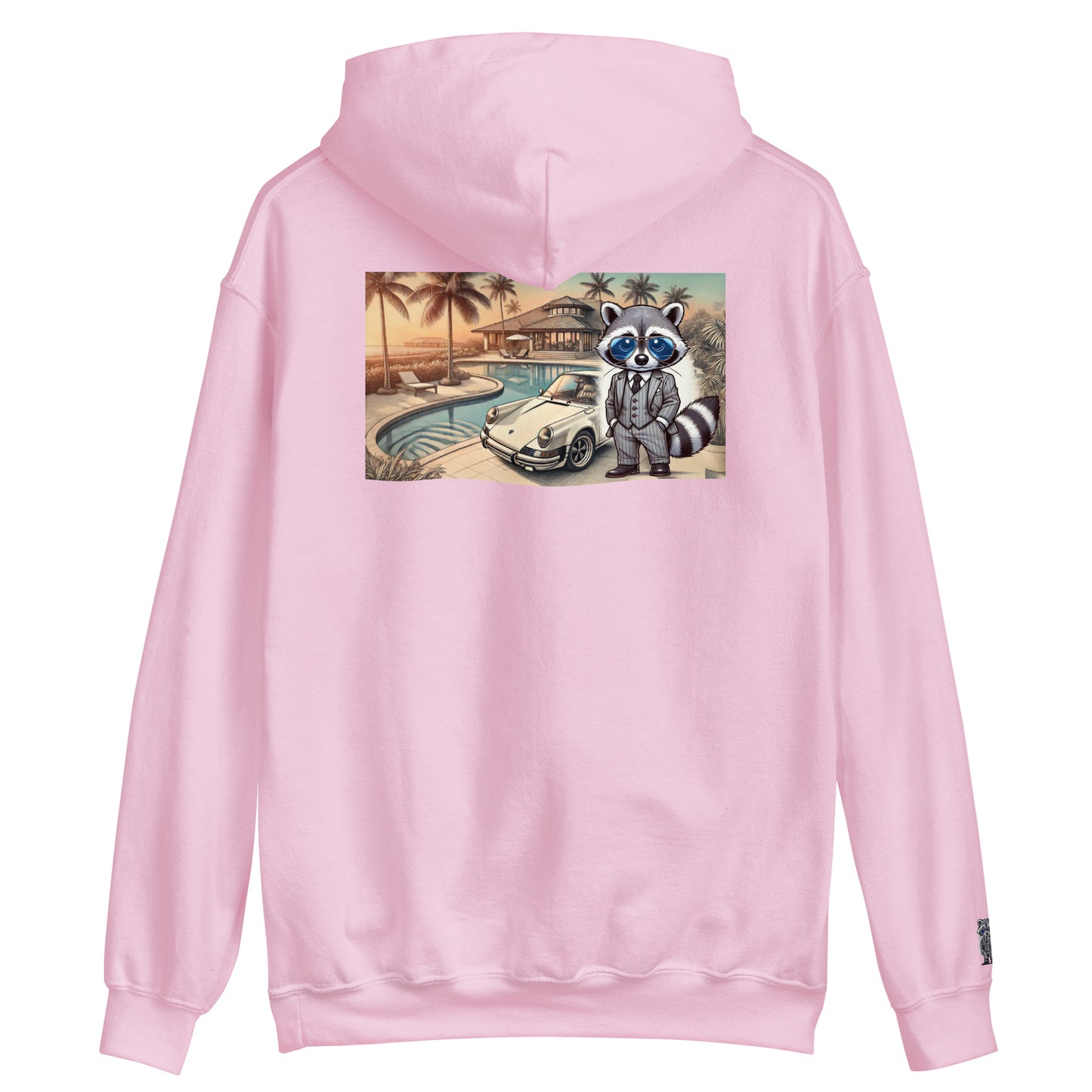 Hoodie colour mit Backprint "Carrera in Summer"