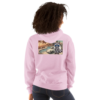 Hoodie colour mit Backprint "Carrera in Summer"