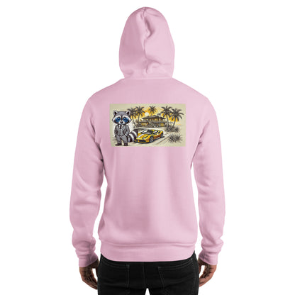 Kleur hoodie met print op de achterkant "488 in Summer"