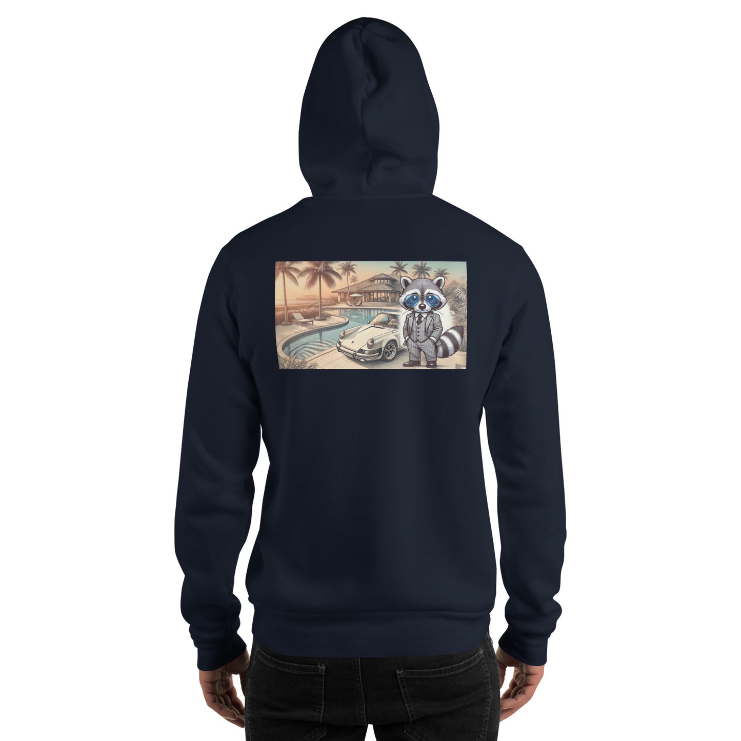 Kleur hoodie met print op de achterkant "Carrera in Summer"