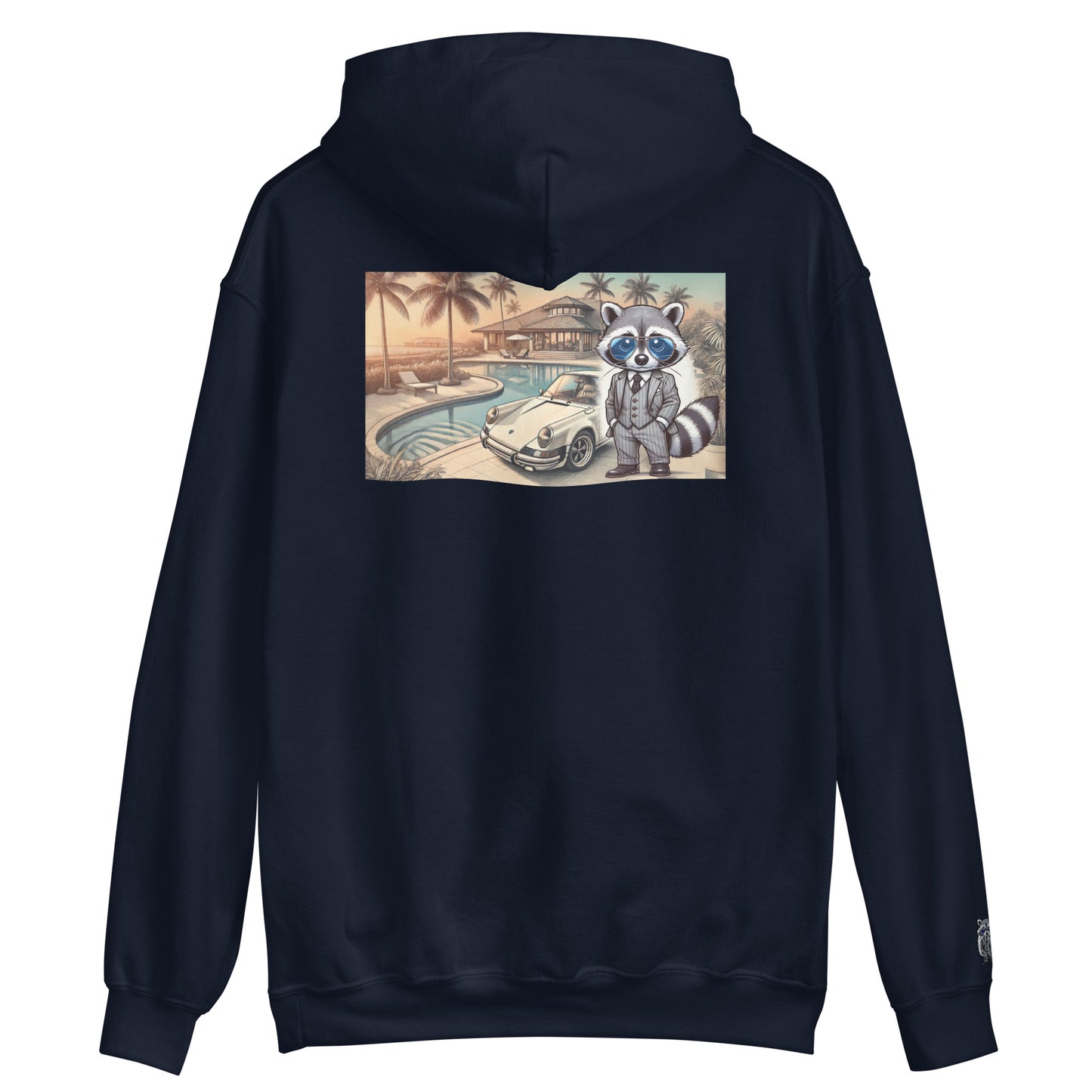 Kleur hoodie met print op de achterkant "Carrera in Summer"