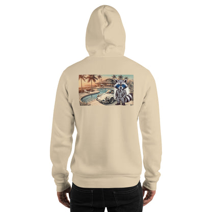 Kleur hoodie met print op de achterkant "Carrera in Summer"