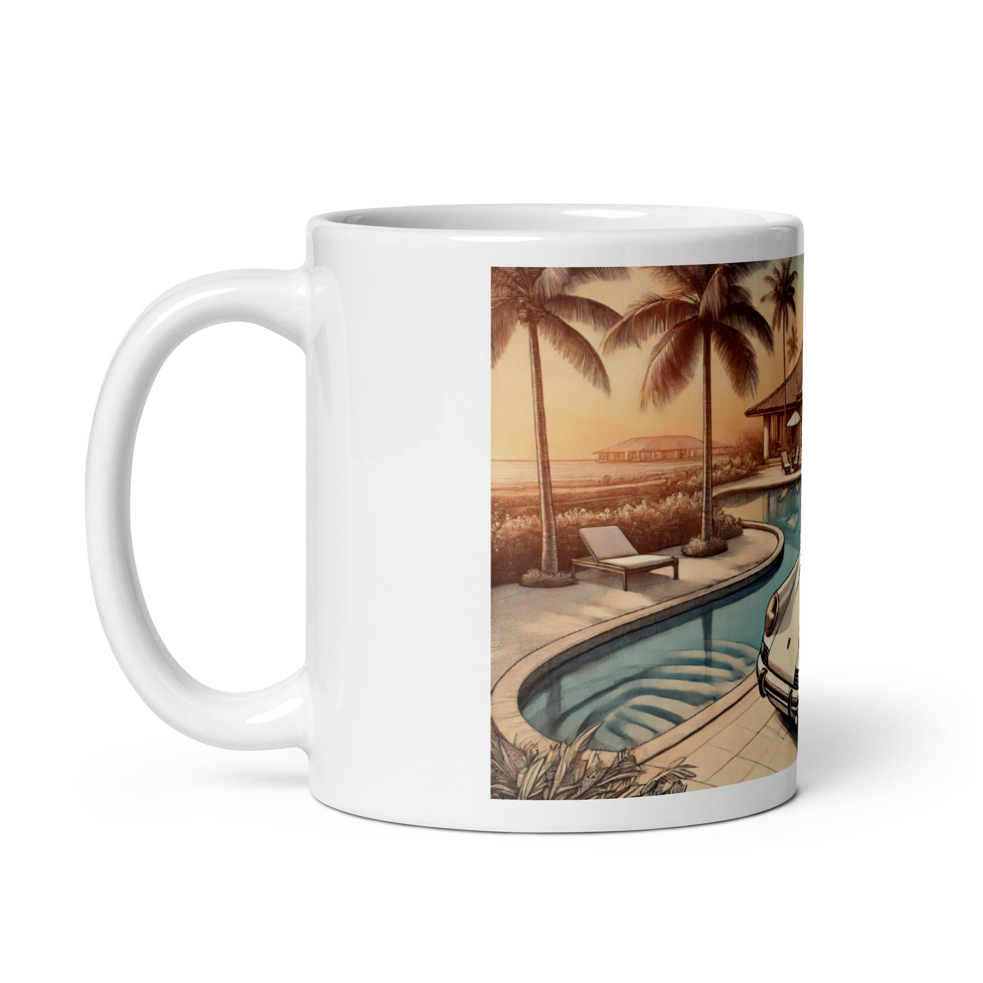 White mug "Carrera in Summer"